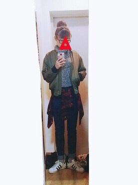 「superstar 80s Vintage Deluxe」｜ㅎㅅㅎさん（レディース・163cm）の秋コーディネート
