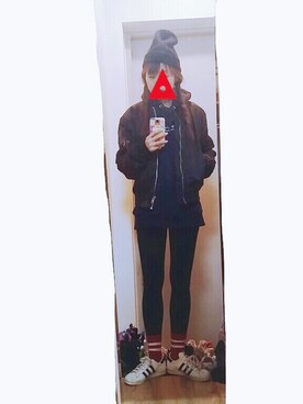 「superstar 80s Vintage Deluxe」｜ㅎㅅㅎさん（レディース・163cm）の冬コーディネート