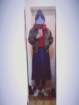 「superstar 80s Vintage Deluxe」｜ㅎㅅㅎさん（レディース・163cm）の冬コーディネート