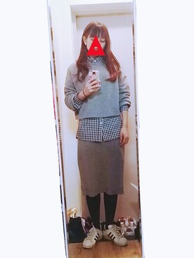 「superstar 80s Vintage Deluxe」｜ㅎㅅㅎさん（レディース・163cm）の冬コーディネート