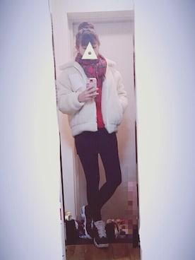「STYLENANDA（スタイルナンダ）のアイテム（ブルゾン）」を使った、ㅎㅅㅎさん（レディース・163cm）の冬コーディネート