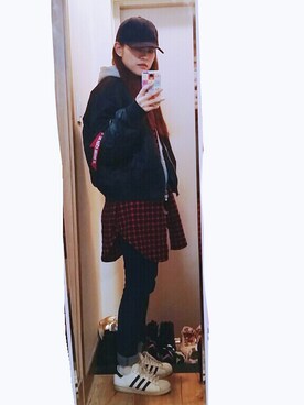 「superstar 80s Vintage Deluxe」｜ㅎㅅㅎさん（レディース・163cm）の冬コーディネート