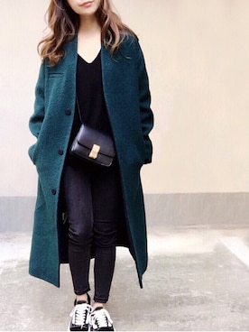 「EDITION（エディション）のACNE STUDIOS SKIN 5 USED スキニーパンツ（デニムパンツ）」を使った、kumiさん（レディース・156cm）の冬コーディネート