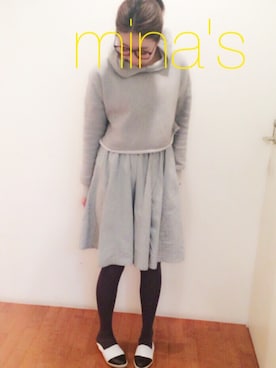 「オールバック」｜mina.oさん（レディース・159cm・20代）の冬コーディネート