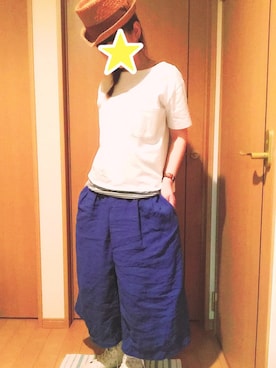 「Weave Toshi（ウィーブトシ）のアイテム」を使った、Chikkyさん（レディース・165cm）の夏コーディネート