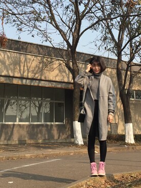 「大衣外套」｜楚楚楚楚楚楚王子さん（レディース・164cm）の冬コーディネート