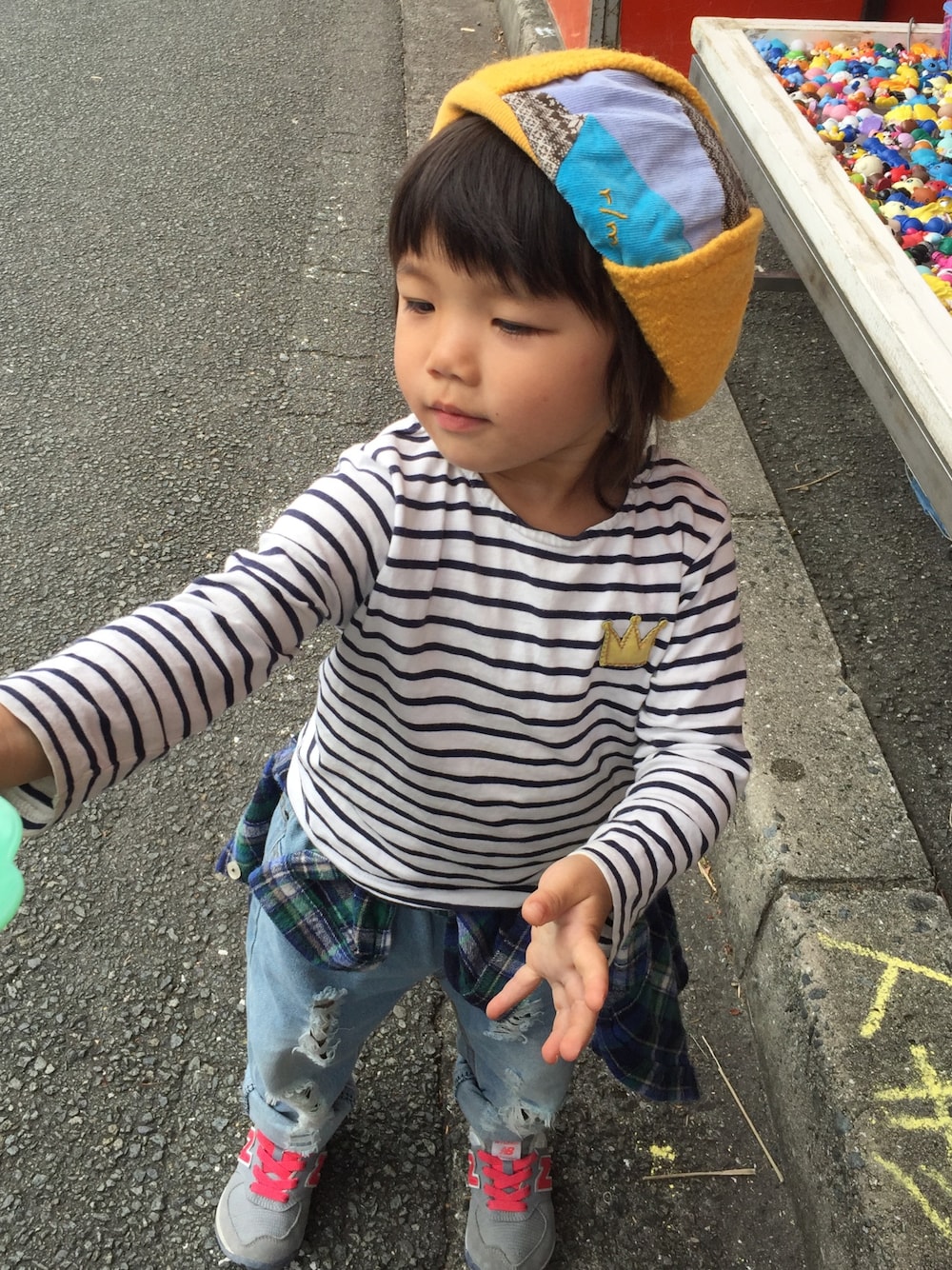 「キッズコーデ、女の子、シンプル、韓国子供服、2歳」｜「ZARAのアイテム（トップス、ブルー系）」を使った、kotoyuiさん（キッズ・100cm）の秋コーディネートの1枚目の写真