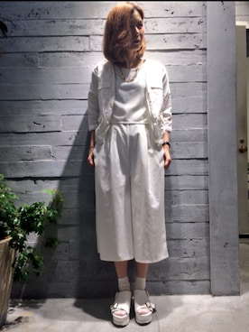「HARE（ハレ）のアイテム（オールインワン・サロペット）」を使った、村久木 遥香/HARE静岡パルコさん（レディース・160cm）の夏コーディネート