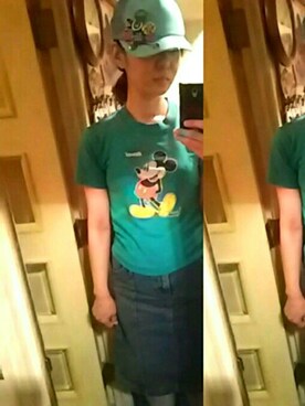 「Barbie（バービー）のアイテム（帽子）」を使った、いなるさん（レディース・165cm）の夏コーディネート