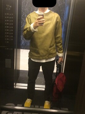 「DRIES VAN NOTEN（ドリスヴァンノッテン）のアイテム（その他トップス）」を使った、KUMAさん（メンズ・173cm）の秋コーディネート