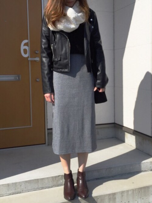 mmk..◡̈♡|ZARAのライダースジャケットを使ったコーディネート - WEAR