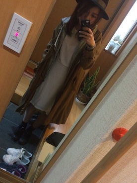 「サマーニット」｜「アイテム（トレンチコート）」を使った、W田さん（レディース・160cm）の春コーディネート
