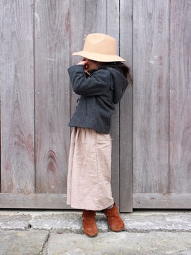 「FITH（フィス）のアイテム（ダッフルコート）」を使った、saaaaさん（キッズ・110cm）の冬コーディネート