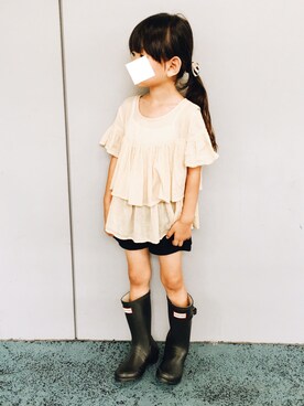 「アイテム（レインシューズ）」を使った、saaaaさん（キッズ・110cm）の夏コーディネート