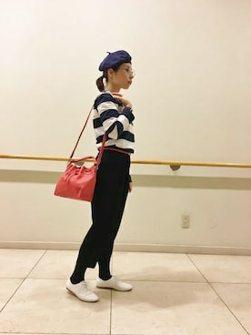 「agnes b.（アニエスベー）のアイテム（ハンドバッグ）」を使った、agnesb-REさん（レディース・151cm）の春コーディネート
