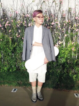 「flower」｜「アイテム（ジャケット/アウター）」を使った、Syan Leung さん（メンズ・170cm）の夏コーディネート
