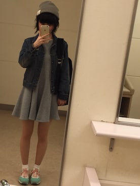 「ARROW（アロー）のアイテム（帽子）」を使った、Rinoさん（レディース・158cm）の春コーディネート