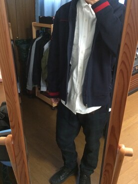「TOMMY HILFIGER（トミーヒルフィガー）のアイテム（その他アウター）」を使った、Takumi Kitaharaさん（メンズ・165cm）の秋コーディネート