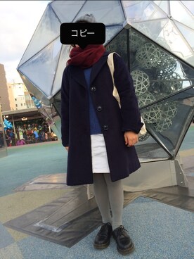 「ehka sopo（エヘカソポ）のアイテム（トレンチコート）」を使った、momiginokainushiさん（レディース・148cm）の冬コーディネート