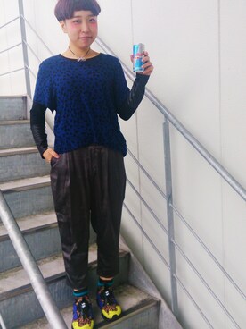 「GLOBAL FORME CONCRETE（グローバルフォルムコンクリート）のアイテム（バッグ）」を使った、氏川  りの  LABOONさん（レディース・154cm）の春コーディネート