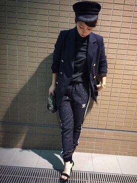 「Adam et Rope A・E・R（アダムエロペ）のアイテム（テーラードジャケット）」を使った、kokotoaさん（レディース・159cm）の冬コーディネート