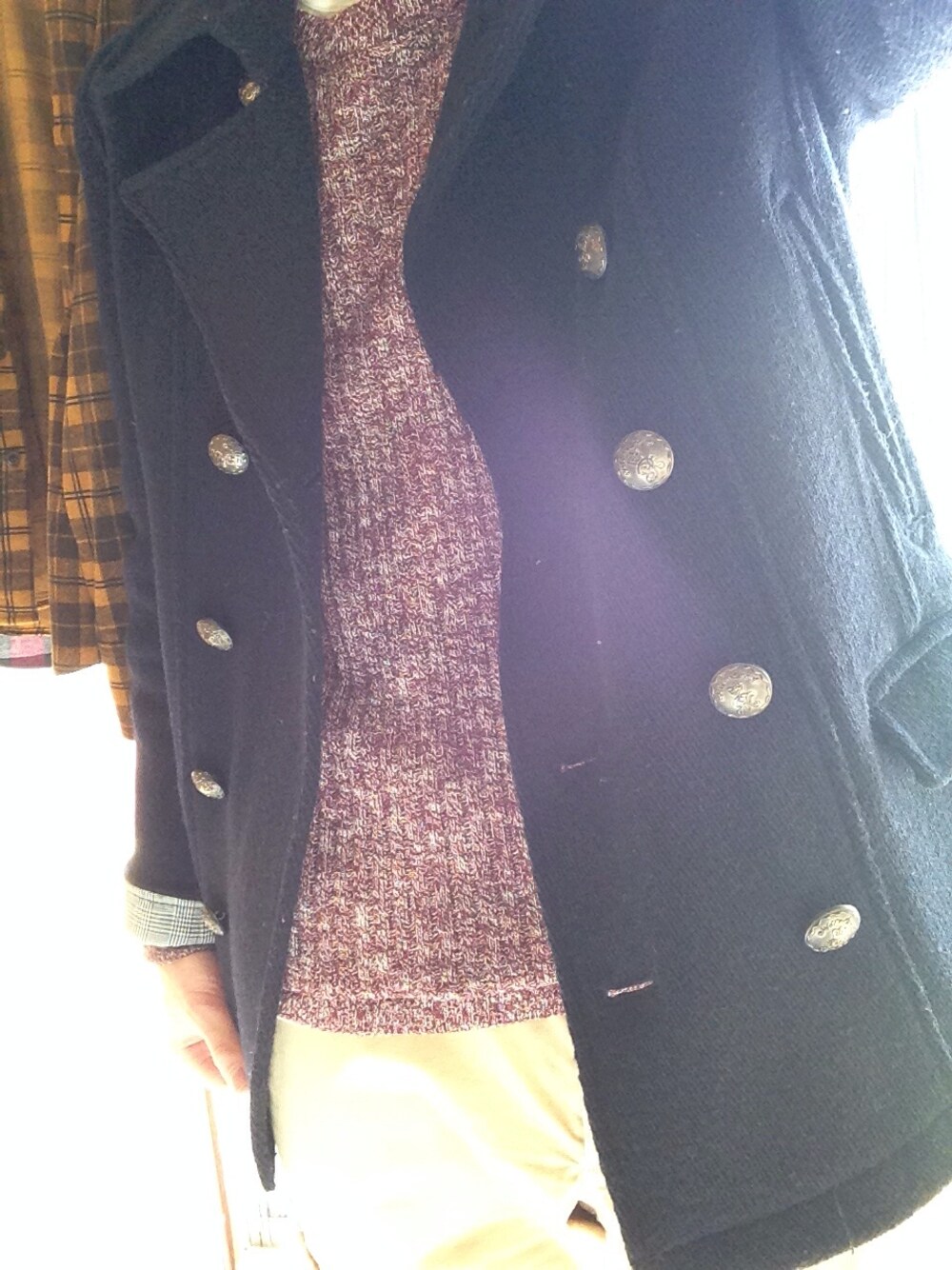 「men、MICHEL KLEIN HOMME(MICHEL KLEIN HOMME)」｜「MICHEL KLEIN HOMME ～MADE IN JAPAN～のピーコートです！！（ピーコート、ブルー系）」を使った、マツヒロさん（メンズ・175cm）の冬コーディネートの1枚目の写真