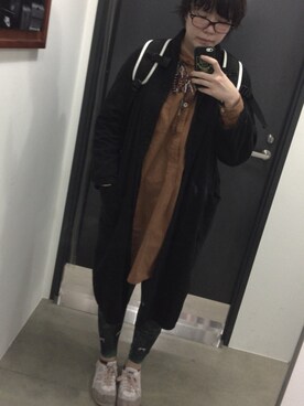 「KAPITAL」｜「アイテム（その他アウター）」を使った、molly.さん（レディース・173cm）の冬コーディネート