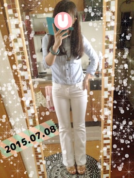 「ブルー x ホワイト」｜MIさん（レディース・163cm）の夏コーディネート