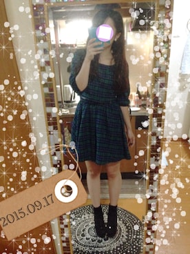 「CECIL McBEE（セシルマクビー）のアイテム（セットアップ）」を使った、MIさん（レディース・163cm）の秋コーディネート