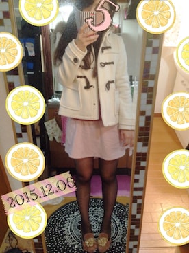 「dazzlin（ダズリン）のアイテム（ダッフルコート）」を使った、MIさん（レディース・163cm）の冬コーディネート