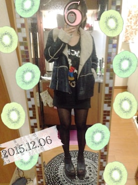 「EGOIST（エゴイスト）のアイテム（その他アウター）」を使った、MIさん（レディース・163cm）の冬コーディネート
