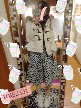 「dazzlin（ダズリン）のアイテム（ダッフルコート）」を使った、MIさん（レディース・163cm）の冬コーディネート