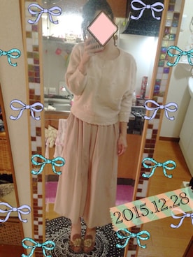 「アイテム（つなぎ/オールインワン、ベージュ系）」を使った、MIさん（レディース・163cm）の冬コーディネート