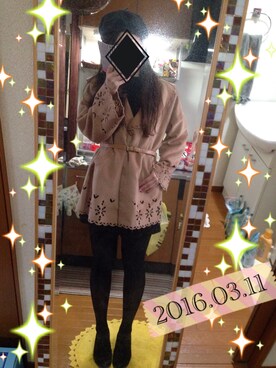 「Aラインコート」｜「アイテム（ワンピース/ドレス）」を使った、MIさん（レディース・163cm）の春コーディネート