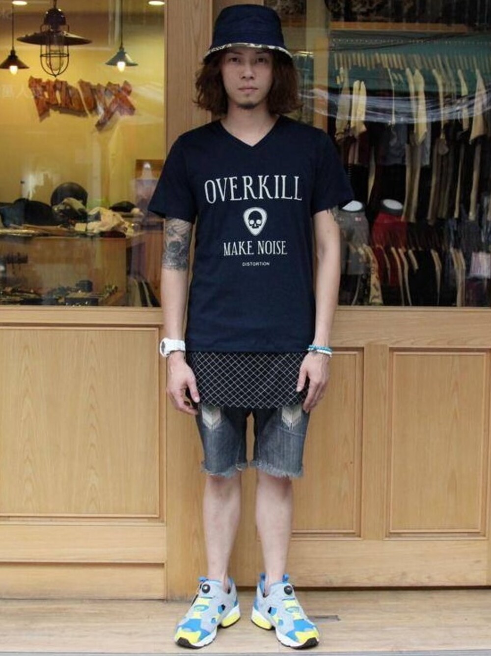 「reebok、Taiwan、G-SHOCK、street、boy、life、Filter017、overkill」｜「ReebokのY2K Pump Fury（スニーカー、その他）」を使った、PUNXさん（メンズ・174cm）の夏コーディネートの1枚目の写真