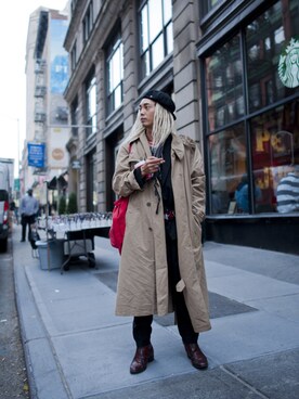 「streetsnap」｜「アイテム（トレンチコート）」を使った、Culture & Journalさん（メンズ・170cm）の秋コーディネート