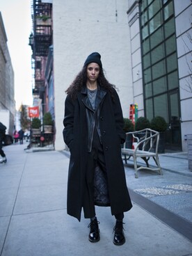 「streetsnap」｜「アイテム（ライダースジャケット）」を使った、Culture & Journalさん（レディース・170cm）の冬コーディネート