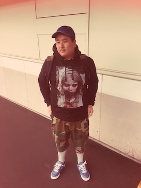「STARTER（スターター）のアイテム」を使った、noziさん（メンズ・170cm）の秋コーディネート