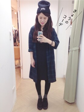 「PAZZO」｜「アイテム（帽子）」を使った、Erica_Chengさん（レディース・161cm）の秋コーディネート