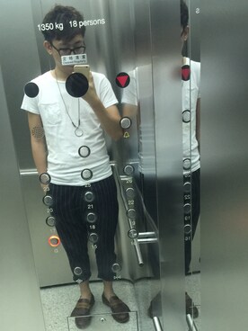「initial（イニシャル）のアイテム（アクセサリー）」を使った、WC Yuenさん（メンズ・181cm）の秋コーディネート