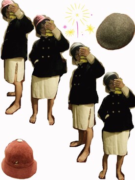 「hat」｜「アイテム（ブルゾン）」を使った、六酱さん（レディース・160cm）の秋コーディネート