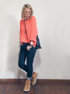 「orange」｜sylwynさん（レディース・158cm）の冬コーディネート