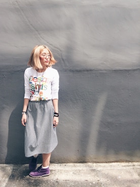 「wearsg」｜「アイテム（Tシャツ/カットソー）」を使った、sylwynさん（レディース・158cm）の冬コーディネート