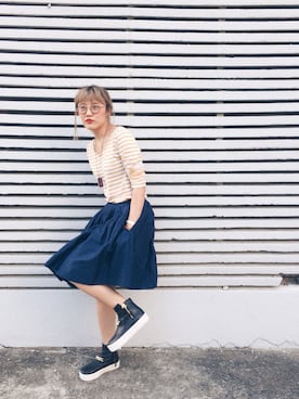 「wearsg」｜「アイテム（Tシャツ/カットソー）」を使った、sylwynさん（レディース・158cm）の春コーディネート