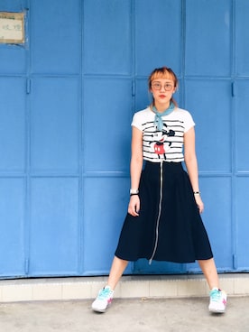 「wearsg」｜「アイテム（Tシャツ/カットソー）」を使った、sylwynさん（レディース・158cm）の春コーディネート