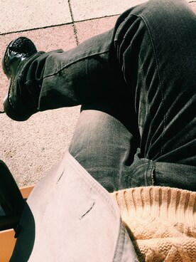 「SRIVER（スリヴァー）のアイテム（トレンチコート）」を使った、まさるさん（メンズ・166cm）の冬コーディネート