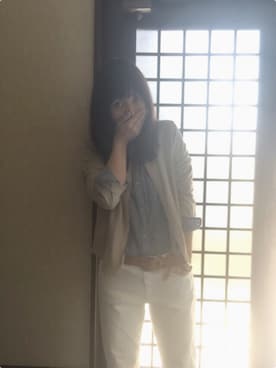 「COMME CA DU MODE（コムサデモード）のアイテム（ブルゾン）」を使った、akkanen××さん（レディース・162cm）の春コーディネート