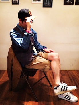 「KENNETH FIELD」｜「アイテム（パンツ）」を使った、super_shinwooさん（メンズ・175cm）の夏コーディネート