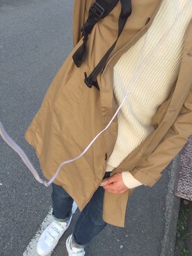 「アイテム（ステンカラーコート）」を使った、のはらしゅんのすけ✔︎さん（メンズ・170cm・10代）の春コーディネート