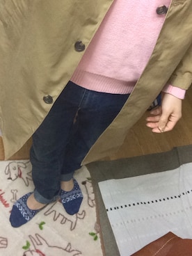 「アイテム（ステンカラーコート）」を使った、のはらしゅんのすけ✔︎さん（メンズ・170cm・10代）の春コーディネート